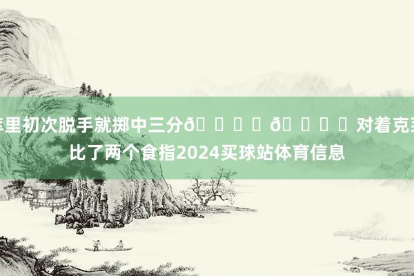 库里初次脱手就掷中三分👈︎👈︎对着克莱比了两个食指2024买球站体育信息