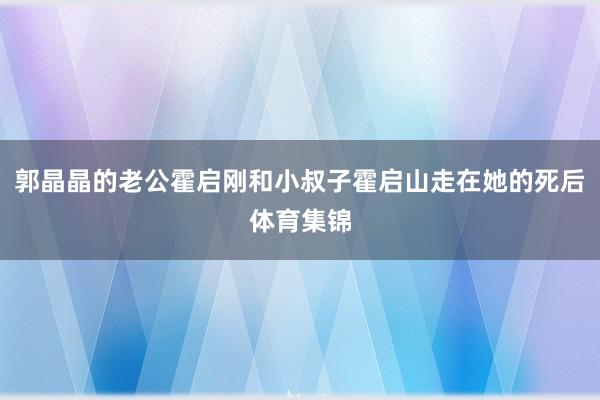 郭晶晶的老公霍启刚和小叔子霍启山走在她的死后体育集锦